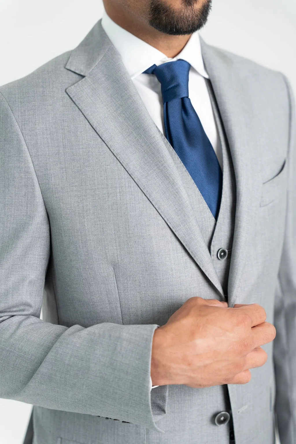 Close-up of Calvaresi steel grey wool-mohair suit separate highlighting premium fabric texture and tailored construction Image 9 (Black Detail) Alt: Close-up of Calvaresi black suit separate showcasing luxurious Super 110's wool fabric and refined tailoring details Image 10 (Black Tuxedo) Alt: Calvaresi black tuxedo separate with satin lapel designed for formal occasions and custom fit flexibility Image 11 (Steel Blue Detail) Alt: Close-up of Calvaresi steel blue wool-mohair suit separate featuring elegant texture and modern tailoring Image 12 (Blue Detail) Alt: Close-up of Calvaresi blue suit separate crafted from Vitale Barberis Canonico Super 110's wool Image 13 (Steel Blue Suit) Alt: Calvaresi steel blue wool-mohair suit separate offering refined tailoring and contemporary styling Alternative SEO-Friendly Approach If these images are all part of the same collection page, I would make them slightly more unique by including the color name consistently: Calvaresi Black Super 110's Wool Suit Separate Calvaresi Charcoal Super 110's Wool Suit Separate Calvaresi Medium Grey Super 110's Wool Suit Separate Calvaresi Light Grey Super 110's Wool Suit Separate Calvaresi Royal Blue Super 110's Wool Suit Separate Calvaresi Blue Super 110's Wool Suit Separate Calvaresi Navy Super 110's Wool Suit Separate Calvaresi Steel Grey Wool-Mohair Suit Separate Detail Calvaresi Black Super 110's Wool Suit Detail Calvaresi Black Tuxedo Separate Calvaresi Steel Blue Wool-Mohair Suit Detail Calvaresi Blue Super 110's Wool Suit Detail Calvaresi Steel Blue Wool-Mohair Suit Separate This second version is what I'd use on an e-commerce or collection page because it is concise, consistent, and SEO-friendly.